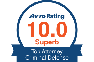 Avvo Rating Top Attorney Criminal Defense Badge